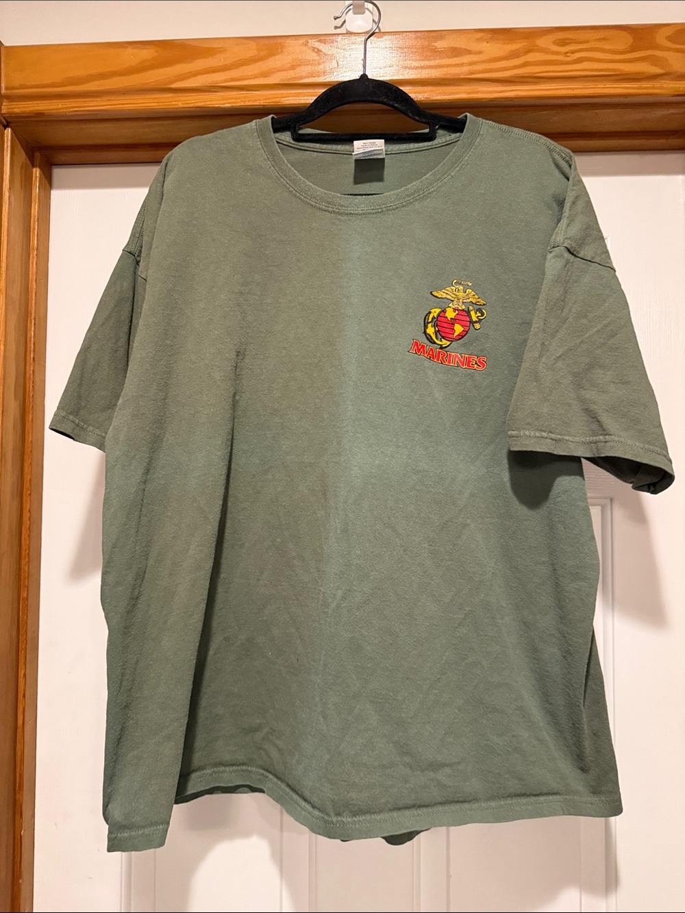 Gildan Olive Green US Marines Short Sleeve Tee